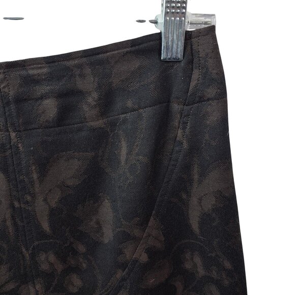 J Jill Skirt Womens 4 Petite Black Brown Wool Blend A Line Pleated Midi Length - Picture 9 of 9